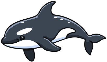 Fototapeta premium Friendly Killer Whale Vector Design for Kids 