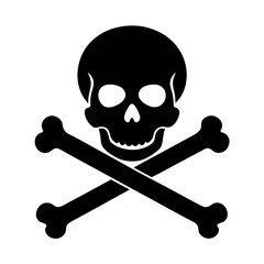 skull and crossbones danger symbol icon