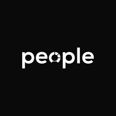 people logo design, typography text people graphic vector