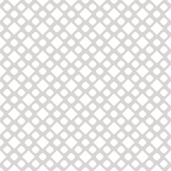 Simple minimal vector background. Subtle geometric seamless pattern with small squares, circles, dots in regular grid. Cute abstract gray and white texture. Funky minimalist background. Repeat design