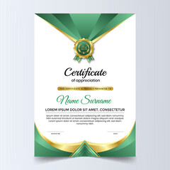 Green gold certificate template