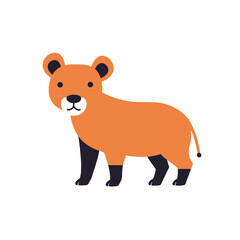 A charming cartoon lioness. This playful illustration brings a sense of joy