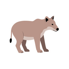 An illustration of a prehistoric creature, reminiscent of a wolf