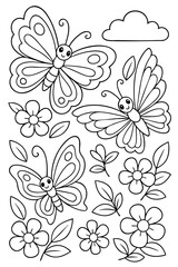 Fototapeta premium Fun and Easy Coloring Page for Kids