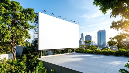 Obraz premium Modern outdoor advertising billboard in the city.