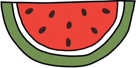 watermelon vector illustration