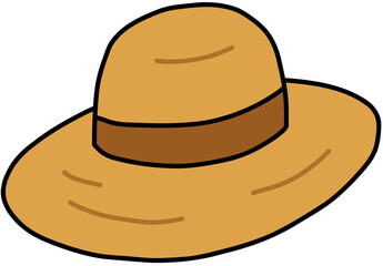 straw hat isolated on white