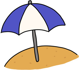 vector illustration of a beach parasol