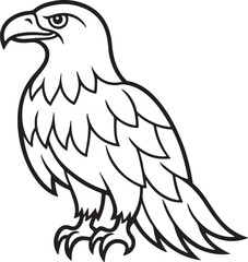 Eagle line art vector