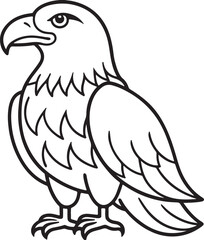 Eagle line art vector