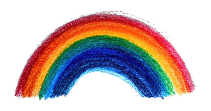 Child's drawing of a rainbow (1)