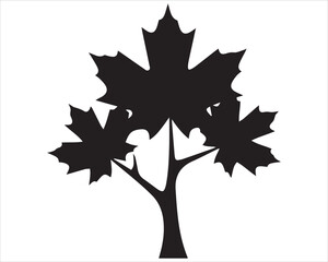 "Black Tree white Silhouette Icons Set – Vector Collection of Deciduous & Conifer Trees Isolated on White Background"