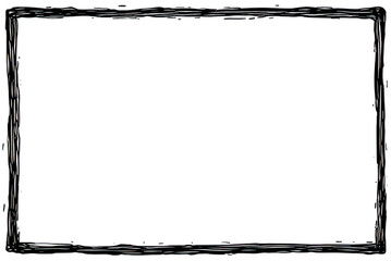 Blank, dark rectangle with a textured border