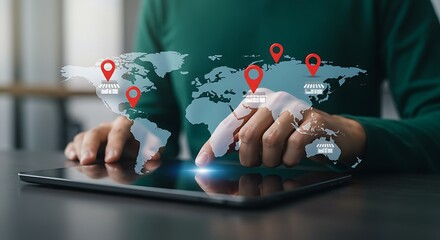 local SEO and customer review systems,Boost global store presence,digital marketing for international growth,mobile platforms and location markers to manage ratings.