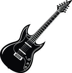 Silhouette of an Electric Guitar