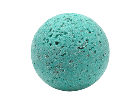 Teal textured sphere isolated on black background abstract design element, Isolated On Transparent Background
