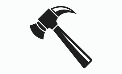 Hammer silhouette icon, black tool vector, construction symbol illustration, minimal repair graphic