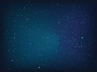 Shining starry sky stars on blue background design