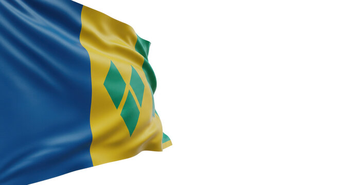 Detailed illustration of the flag of saint kitts and nevis.