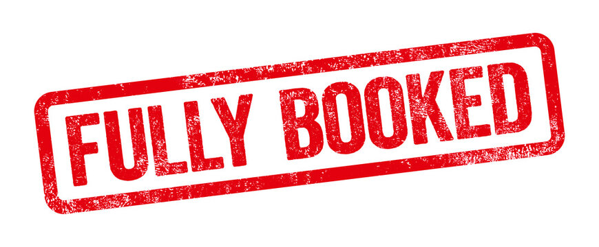 Red stamp on a white background - Fully booked