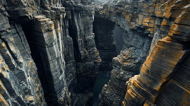 Broad perspective of the ancient rock formations and coastline near the town of Vard&oslash;, Norway