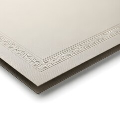 Elegant Embossed Border Paper Texture, Modern Stationery Mockup Element