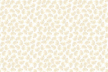 Obraz premium Watercolor Monstera Leaf Pattern: Delicate Tropical Leaves on a Soft Light Beige Background – Perfect for Natural or Bohemian Design