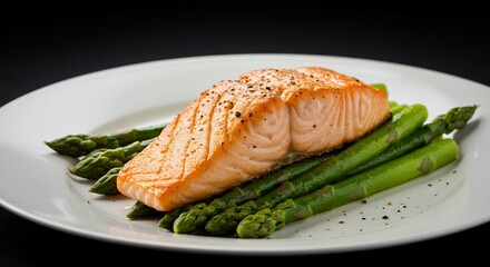 Pan-Seared Salmon with Roasted Asparagus, a culinary masterpiece.