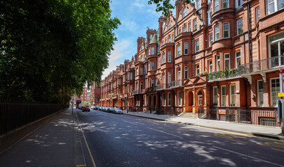 London - 06 21 2022: View of Lower Sloane St