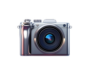 Futuristic Flash: The Sleek Silver Camera.