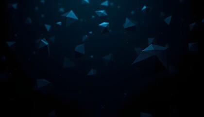 A textured dark backdrop is composed of a network of connected points and lines forming abstract polygonal shapes