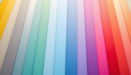 A backdrop featuring slanted bands of reflective material, colored in gradients ranging from light yellow to deeper brass, polished gray to soft white, deep sapphire to pale sky