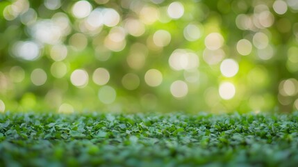 Green Lush Foliage Background Bokeh Nature