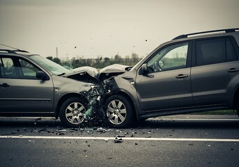 Dangerous Road Accident &mdash; SUV Crashing Into Another Vehicle