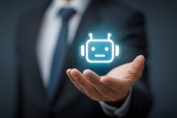 Artificial Intelligence and Business Automation Concept.