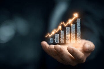 Business Growth Chart Held in Hand.