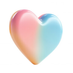 3d valentine icon glossy pink heart transparent love, affection, symbolizing romantic emotions and valentine's day sentiments. Isolated representing png