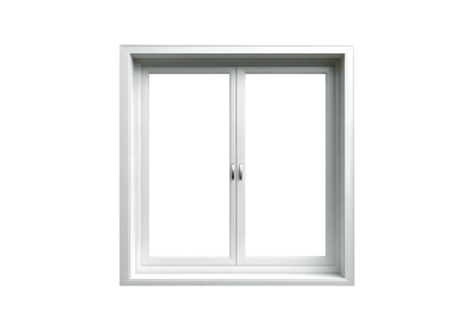White Window Frame for Design Isolated on Transparent Background.