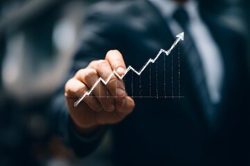 Business Growth Chart Drawn by Hand.