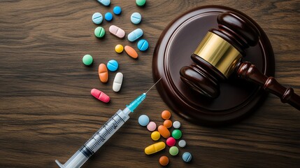 Law and health care intersect with drugs.