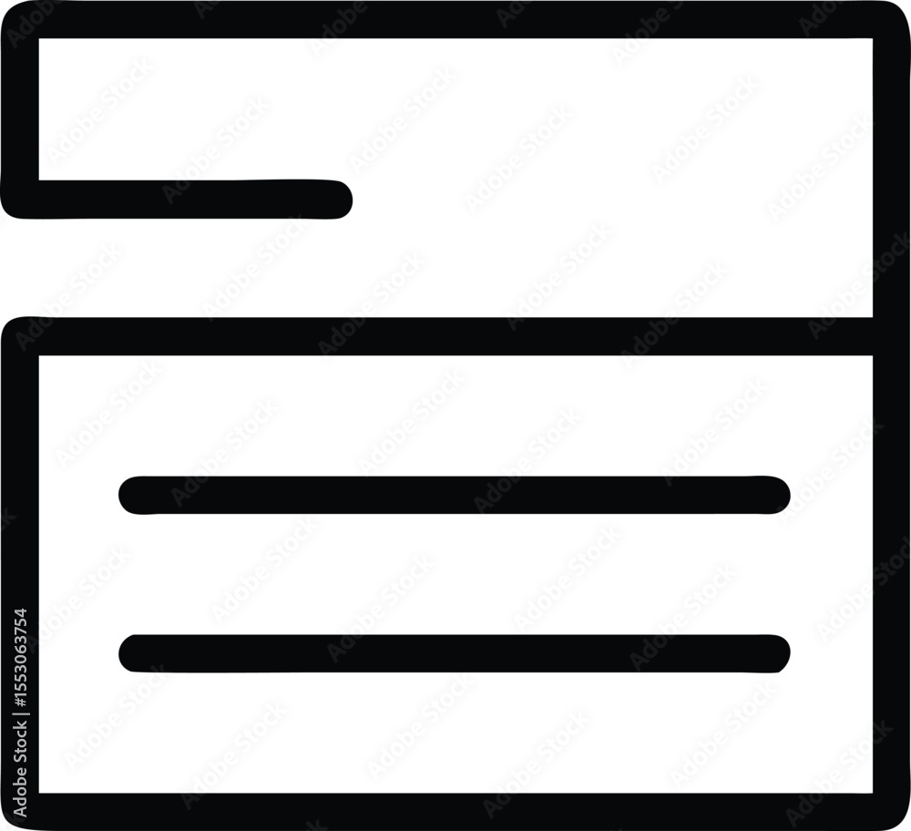 Poster minimal outline icon of a text input field with a cursor