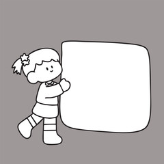 Cute cartoon, children, school age, illustration, hand drawn
