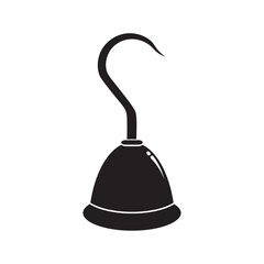 pirate hook flat icon vector