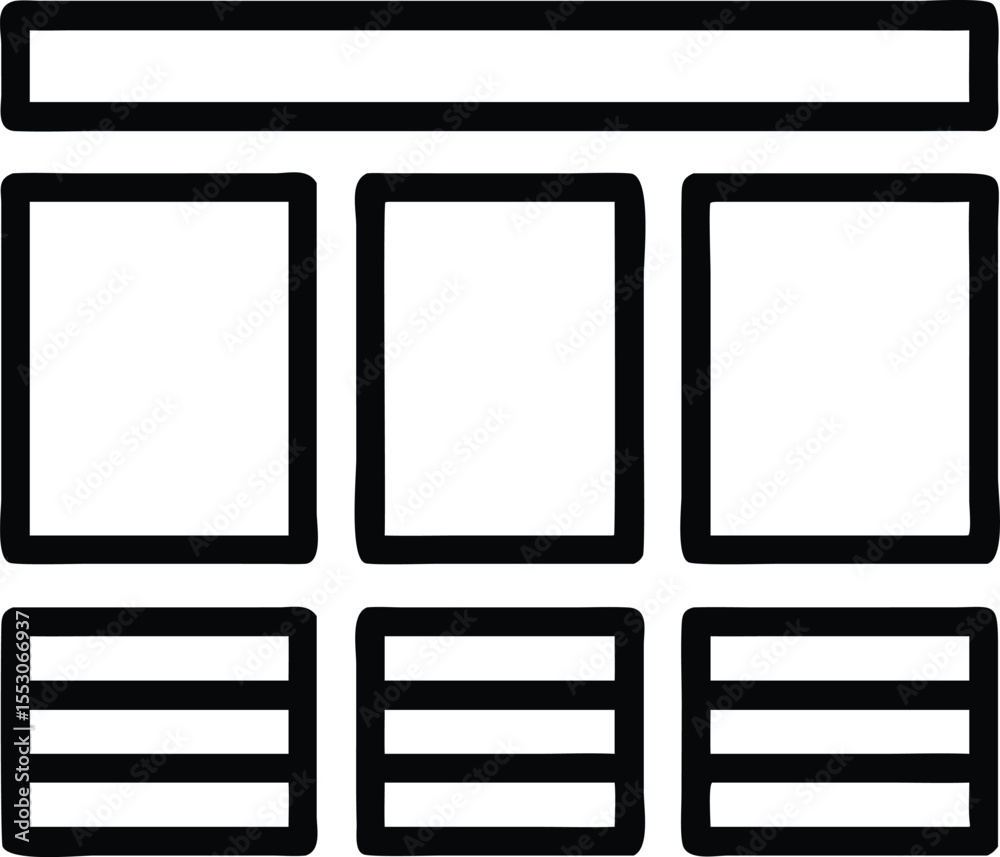 Poster abstract grid layout design with intersecting columns and rows