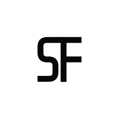 SF monogram logo design letter text name symbol monochrome logotype alphabet character simple logo