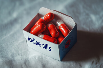Iodine pills for after nuclear bomb explosion treatment 