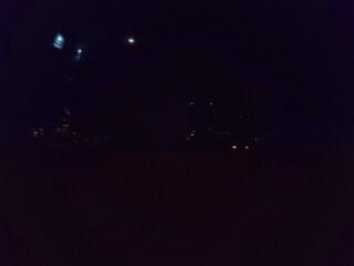 Night Lights in the Distance A Dark Landscape Photography