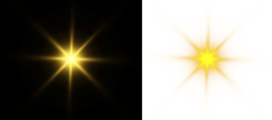 Star explosion PNG glows in the yellow 1920 galaxy, casting sparkling light with magic background. PNG beam and flash shine on starlight star, creating a fantasy 16 universe of glow and beauty.