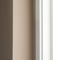 the front door is open into the room