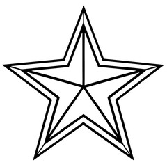 Fototapeta premium Line Art Scholarly Star Design